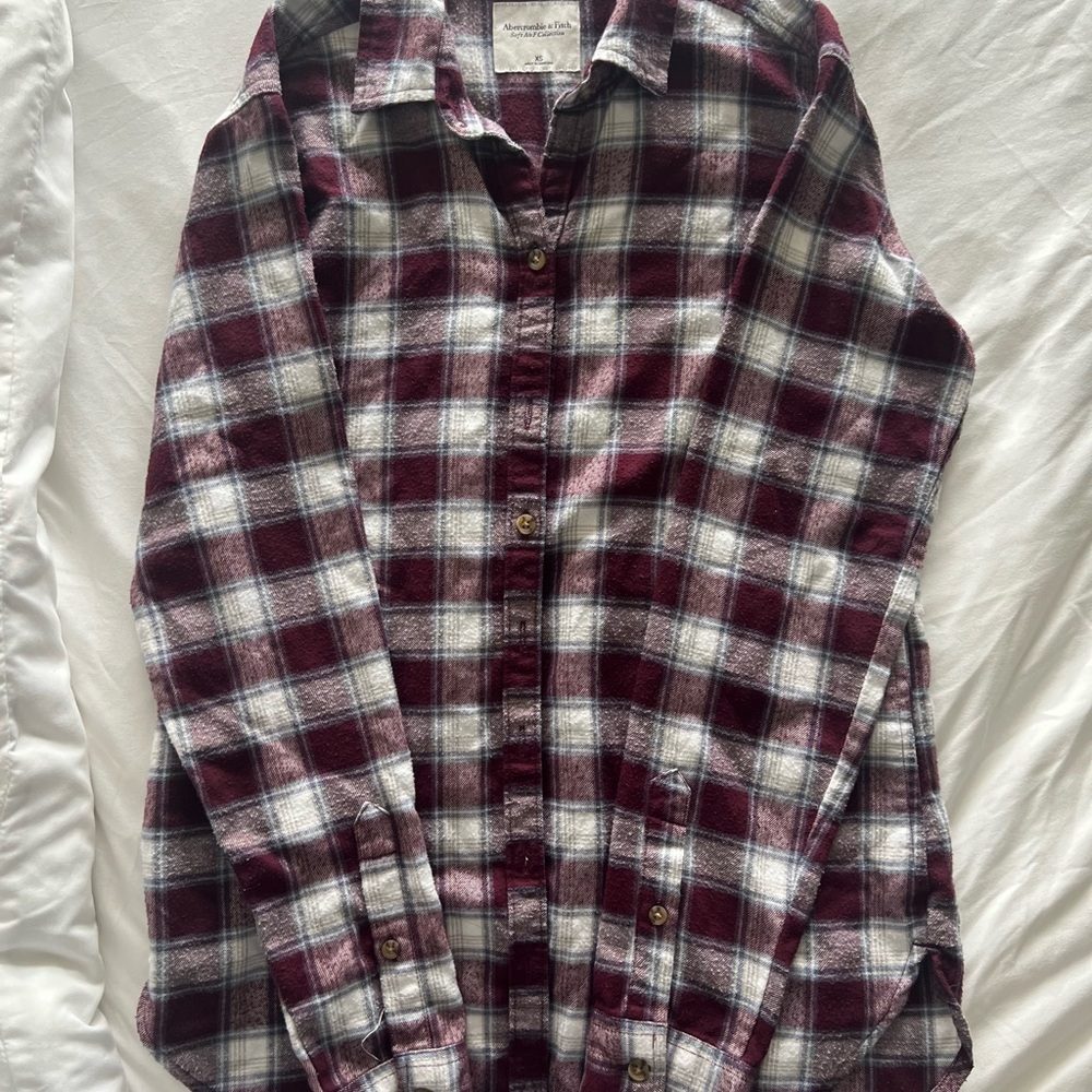 Plaid Button-Up Shirt